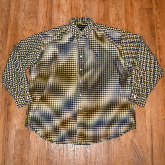 Ralph Lauren Big‎ Shirt Plaid Button Up Shirt Sz LG - Picture 1 of 4